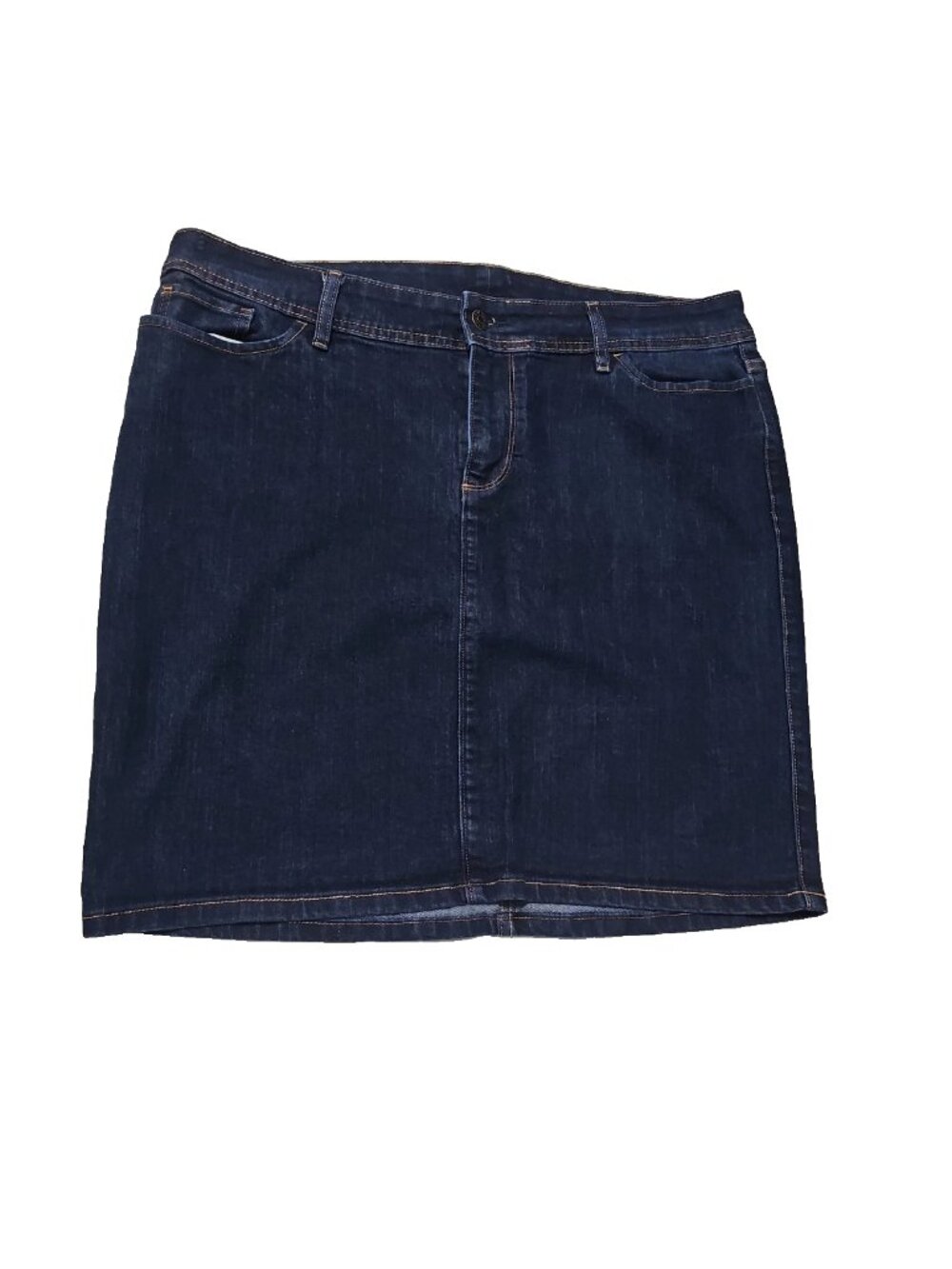 Old Navy Denim Pencil Skirt Size 16 Plus Dark Wash Blue Jean Casual